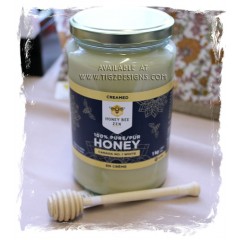 Honey Bee Zen Creamed Honey (1kg) with Honey Dipper